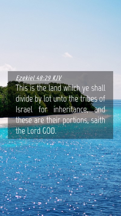 Picture 04 - Ezekiel 48:29 KJV Mobile Phone Wallpaper - This is the land which ye shall divide by lot - Mobile Bible Verse Wallpaper
