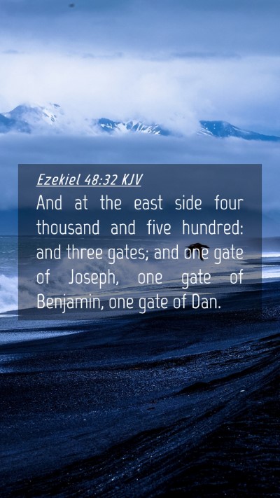 Picture 04 - Ezekiel 48:32 KJV Mobile Phone Wallpaper - And at the east side four thousand and five - Mobile Bible Verse Wallpaper