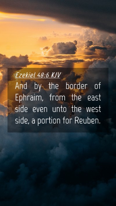 Picture 04 - Ezekiel 48:6 KJV Mobile Phone Wallpaper - And by the border of Ephraim, from the east side - Mobile Bible Verse Wallpaper