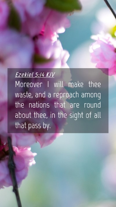 Picture 04 - Ezekiel 5:14 KJV Mobile Phone Wallpaper - Moreover I will make thee waste, and a reproach - Mobile Bible Verse Wallpaper