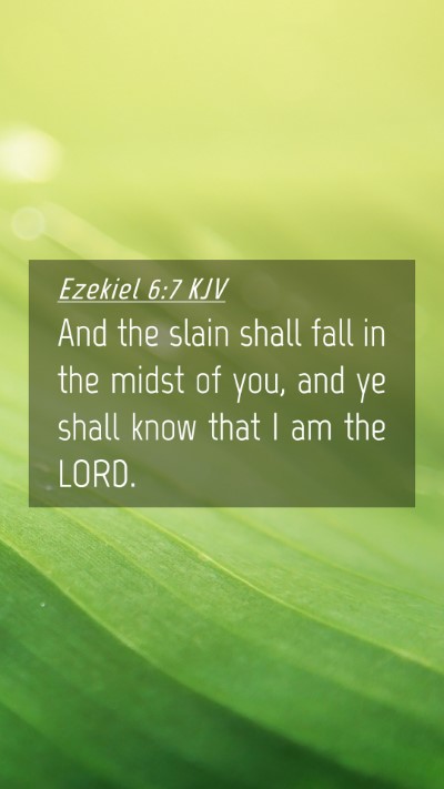 Picture 04 - Ezekiel 6:7 KJV Mobile Phone Wallpaper - And the slain shall fall in the midst of you, and - Mobile Bible Verse Wallpaper