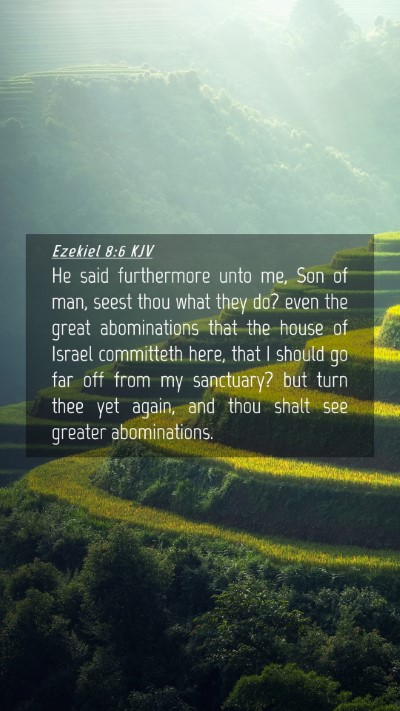 Picture 04 - Ezekiel 8:6 KJV Mobile Phone Wallpaper - He said furthermore unto me, Son of man, seest - Mobile Bible Verse Wallpaper