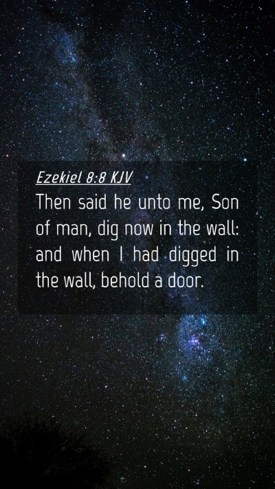 Picture 04 - Ezekiel 8:8 KJV Mobile Phone Wallpaper - Then said he unto me, Son of man, dig now in the - Mobile Bible Verse Wallpaper