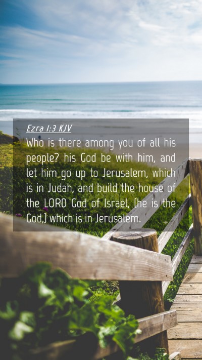 Picture 04 - Ezra 1:3 KJV Mobile Phone Wallpaper - Who is there among you of all his people? his God - Mobile Bible Verse Wallpaper