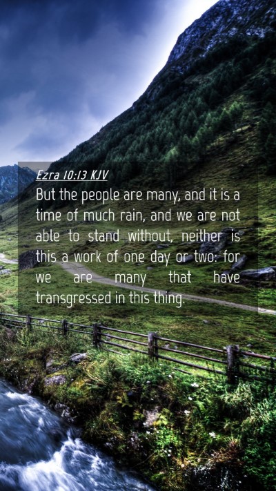 Picture 04 - Ezra 10:13 KJV Mobile Phone Wallpaper - But the people are many, and it is a time of much - Mobile Bible Verse Wallpaper