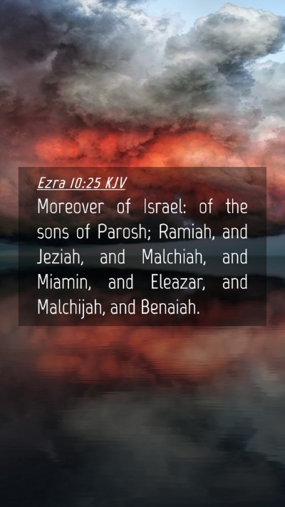 Picture 04 - Ezra 10:25 KJV Mobile Phone Wallpaper - Moreover of Israel: of the sons of Parosh; - Mobile Bible Verse Wallpaper