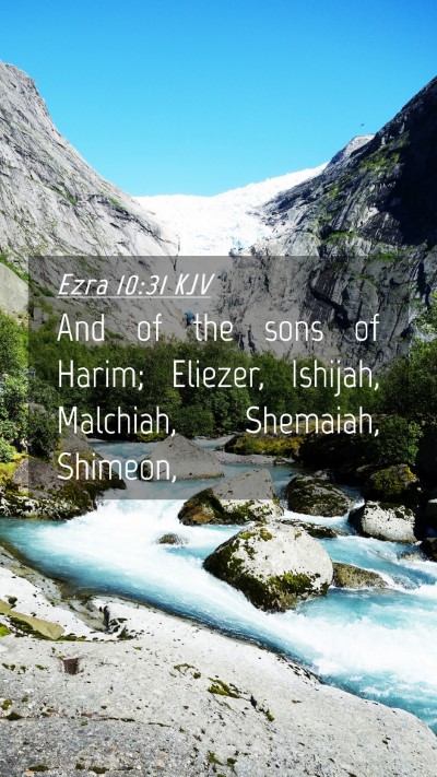 Picture 04 - Ezra 10:31 KJV Mobile Phone Wallpaper - And of the sons of Harim; Eliezer, Ishijah, - Mobile Bible Verse Wallpaper