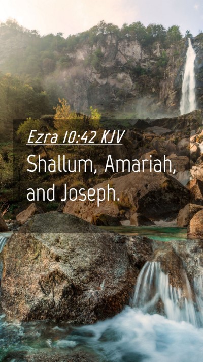 Picture 04 - Ezra 10:42 KJV Mobile Phone Wallpaper - Shallum, Amariah, and - Mobile Bible Verse Wallpaper