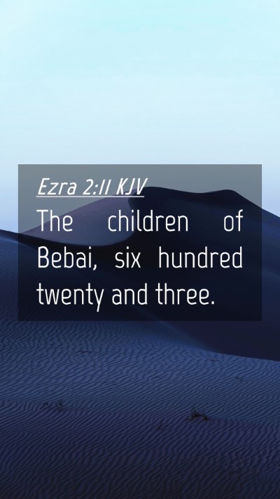 Picture 04 - Ezra 2:11 KJV Mobile Phone Wallpaper - The children of Bebai, six hundred twenty and - Mobile Bible Verse Wallpaper