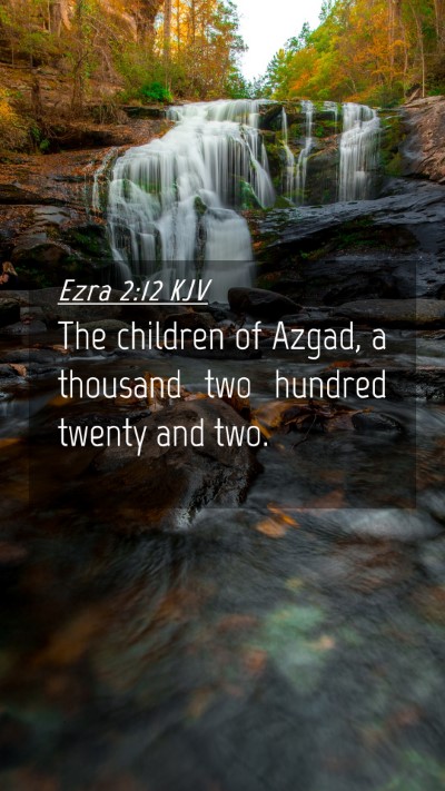 Picture 04 - Ezra 2:12 KJV Mobile Phone Wallpaper - The children of Azgad, a thousand two hundred - Mobile Bible Verse Wallpaper