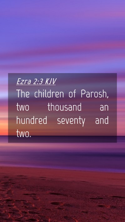 Picture 04 - Ezra 2:3 KJV Mobile Phone Wallpaper - The children of Parosh, two thousand an hundred - Mobile Bible Verse Wallpaper