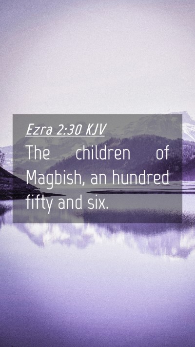 Picture 04 - Ezra 2:30 KJV Mobile Phone Wallpaper - The children of Magbish, an hundred fifty and - Mobile Bible Verse Wallpaper