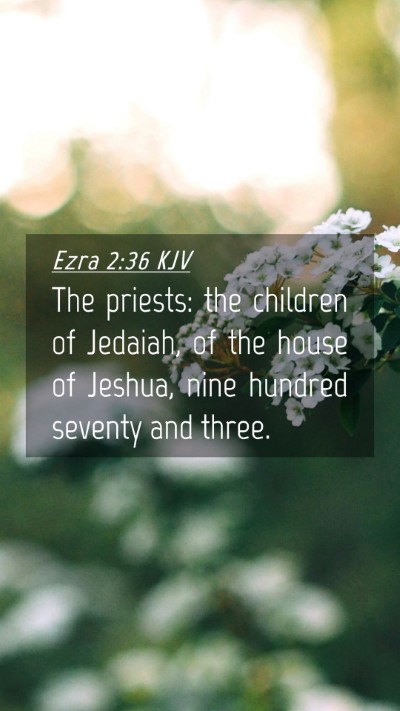 Picture 04 - Ezra 2:36 KJV Mobile Phone Wallpaper - The priests: the children of Jedaiah, of the - Mobile Bible Verse Wallpaper