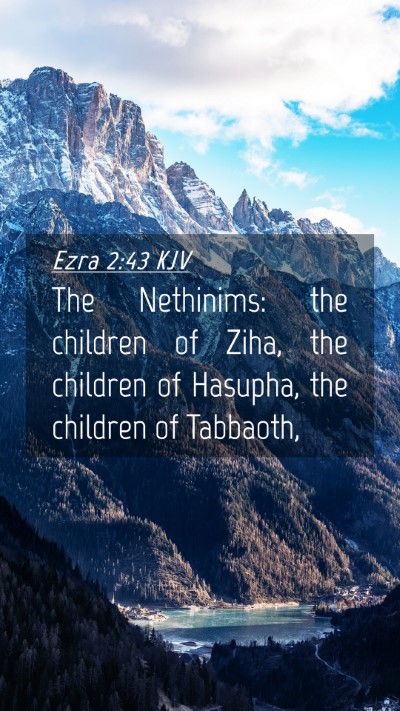 Picture 04 - Ezra 2:43 KJV Mobile Phone Wallpaper - The Nethinims: the children of Ziha, the children - Mobile Bible Verse Wallpaper