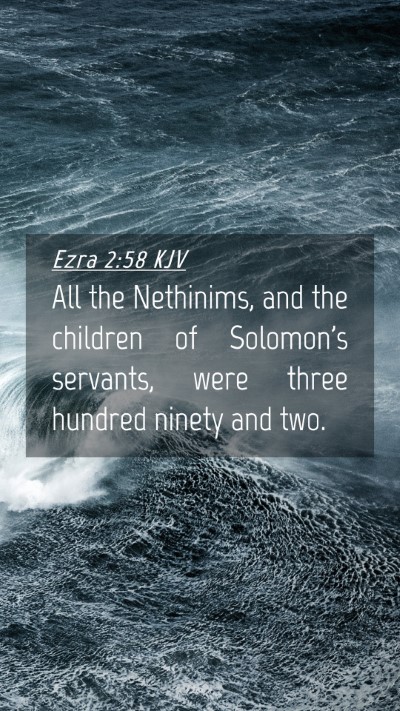 Picture 04 - Ezra 2:58 KJV Mobile Phone Wallpaper - All the Nethinims, and the children of Solomon's - Mobile Bible Verse Wallpaper
