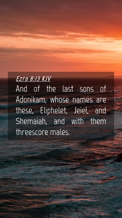Picture 04 - Ezra 8:13 KJV Mobile Phone Wallpaper - And of the last sons of Adonikam, whose names are - Mobile Bible Verse Wallpaper