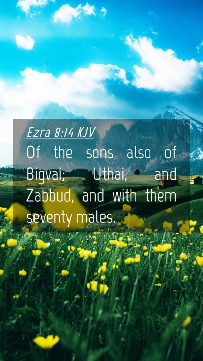 Picture 04 - Ezra 8:14 KJV Mobile Phone Wallpaper - Of the sons also of Bigvai; Uthai, and Zabbud, - Mobile Bible Verse Wallpaper