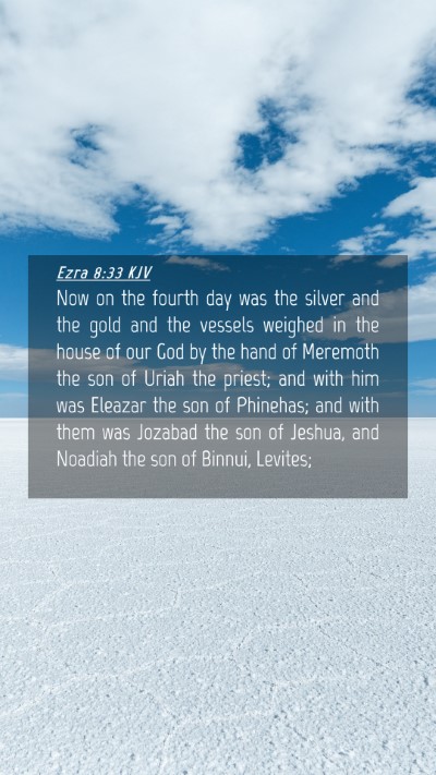 Picture 04 - Ezra 8:33 KJV Mobile Phone Wallpaper - Now on the fourth day was the silver and the gold - Mobile Bible Verse Wallpaper