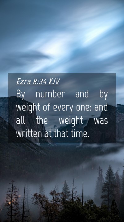 Picture 04 - Ezra 8:34 KJV Mobile Phone Wallpaper - By number and by weight of every one: and all the - Mobile Bible Verse Wallpaper