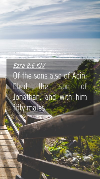 Picture 04 - Ezra 8:6 KJV Mobile Phone Wallpaper - Of the sons also of Adin; Ebed the son of - Mobile Bible Verse Wallpaper