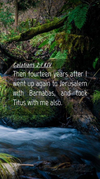 Picture 04 - Galatians 2:1 KJV Mobile Phone Wallpaper - Then fourteen years after I went up again to - Mobile Bible Verse Wallpaper