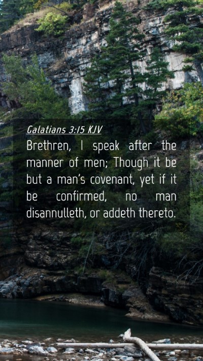 Picture 04 - Galatians 3:15 KJV Mobile Phone Wallpaper - Brethren, I speak after the manner of men; Though - Mobile Bible Verse Wallpaper