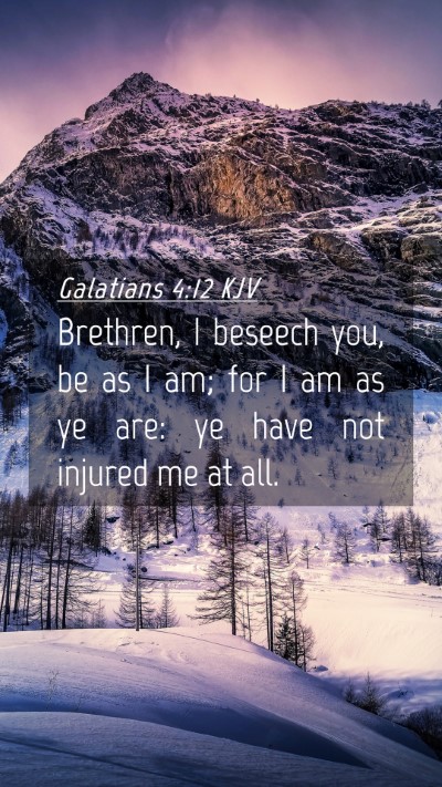 Picture 04 - Galatians 4:12 KJV Mobile Phone Wallpaper - Brethren, I beseech you, be as I am; for I am as - Mobile Bible Verse Wallpaper