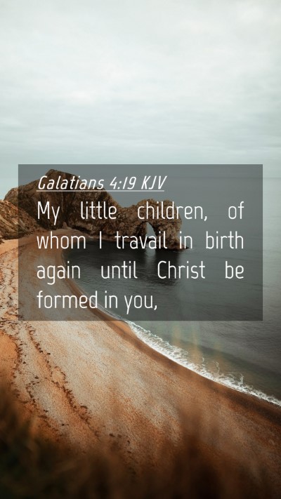 Picture 04 - Galatians 4:19 KJV Mobile Phone Wallpaper - My little children, of whom I travail in birth - Mobile Bible Verse Wallpaper