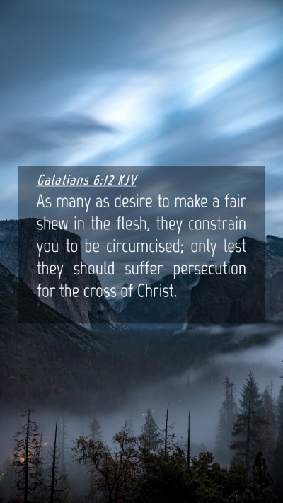Picture 04 - Galatians 6:12 KJV Mobile Phone Wallpaper - As many as desire to make a fair shew in the - Mobile Bible Verse Wallpaper