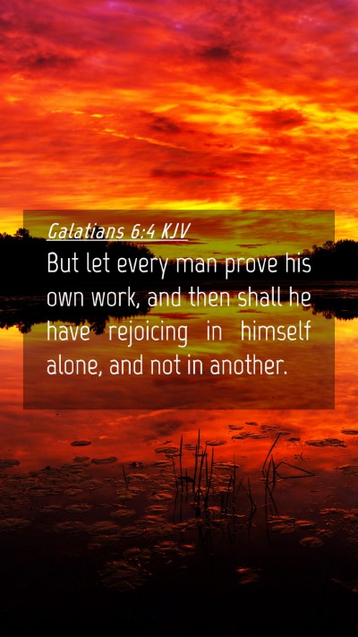 Picture 04 - Galatians 6:4 KJV Mobile Phone Wallpaper - But let every man prove his own work, and then - Mobile Bible Verse Wallpaper