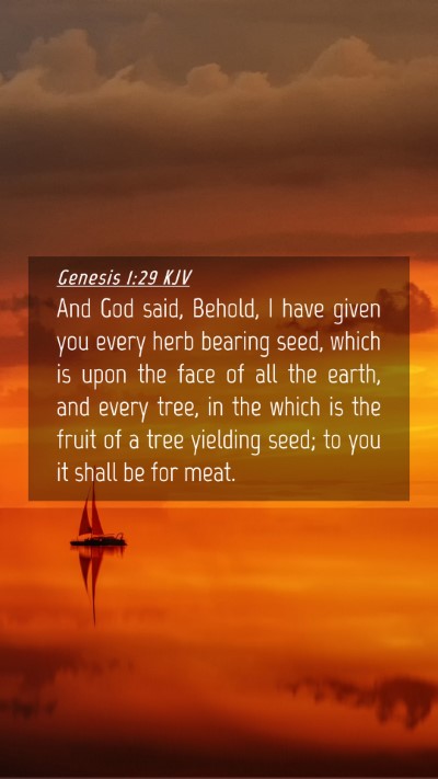 Picture 04 - Genesis 1:29 KJV Mobile Phone Wallpaper - And God said, Behold, I have given you every herb - Mobile Bible Verse Wallpaper