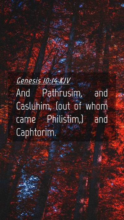 Picture 04 - Genesis 10:14 KJV Mobile Phone Wallpaper - And Pathrusim, and Casluhim, (out of whom came - Mobile Bible Verse Wallpaper