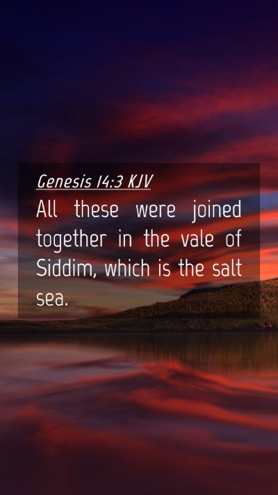 Picture 04 - Genesis 14:3 KJV Mobile Phone Wallpaper - All these were joined together in the vale of - Mobile Bible Verse Wallpaper