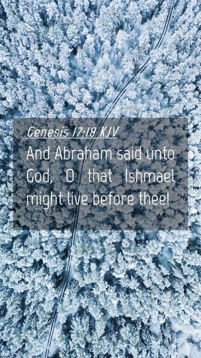 Picture 04 - Genesis 17:18 KJV Mobile Phone Wallpaper - And Abraham said unto God, O that Ishmael might - Mobile Bible Verse Wallpaper