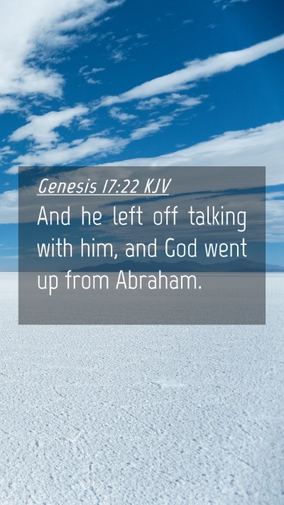 Picture 04 - Genesis 17:22 KJV Mobile Phone Wallpaper - And he left off talking with him, and God went up - Mobile Bible Verse Wallpaper