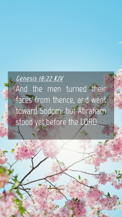 Picture 04 - Genesis 18:22 KJV Mobile Phone Wallpaper - And the men turned their faces from thence, and - Mobile Bible Verse Wallpaper