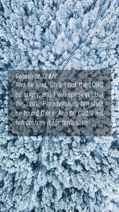 Picture 04 - Genesis 18:32 KJV Mobile Phone Wallpaper - And he said, Oh let not the LORD be angry, and I - Mobile Bible Verse Wallpaper