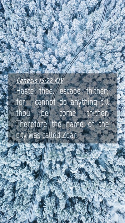 Picture 04 - Genesis 19:22 KJV Mobile Phone Wallpaper - Haste thee, escape thither; for I cannot do - Mobile Bible Verse Wallpaper