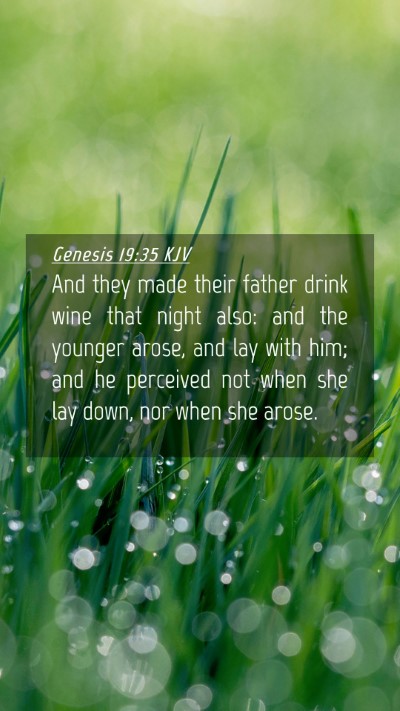 Picture 04 - Genesis 19:35 KJV Mobile Phone Wallpaper - And they made their father drink wine that night - Mobile Bible Verse Wallpaper