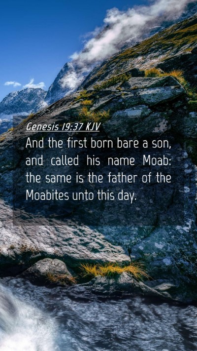 Picture 04 - Genesis 19:37 KJV Mobile Phone Wallpaper - And the first born bare a son, and called his - Mobile Bible Verse Wallpaper