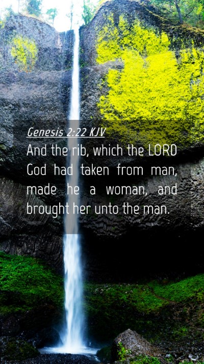 Picture 04 - Genesis 2:22 KJV Mobile Phone Wallpaper - And the rib, which the LORD God had taken from - Mobile Bible Verse Wallpaper