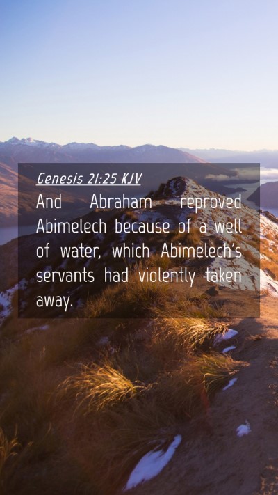 Picture 04 - Genesis 21:25 KJV Mobile Phone Wallpaper - And Abraham reproved Abimelech because of a well - Mobile Bible Verse Wallpaper