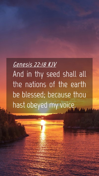 Picture 04 - Genesis 22:18 KJV Mobile Phone Wallpaper - And in thy seed shall all the nations of the - Mobile Bible Verse Wallpaper