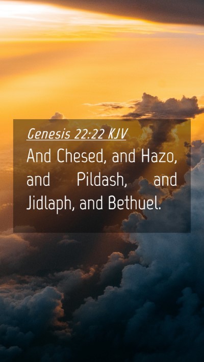 Picture 04 - Genesis 22:22 KJV Mobile Phone Wallpaper - And Chesed, and Hazo, and Pildash, and Jidlaph, - Mobile Bible Verse Wallpaper