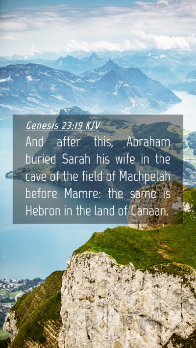 Picture 04 - Genesis 23:19 KJV Mobile Phone Wallpaper - And after this, Abraham buried Sarah his wife in - Mobile Bible Verse Wallpaper