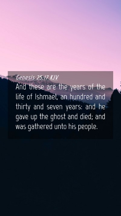 Picture 04 - Genesis 25:17 KJV Mobile Phone Wallpaper - And these are the years of the life of Ishmael, - Mobile Bible Verse Wallpaper