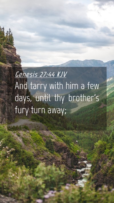 Picture 04 - Genesis 27:44 KJV Mobile Phone Wallpaper - And tarry with him a few days, until thy - Mobile Bible Verse Wallpaper