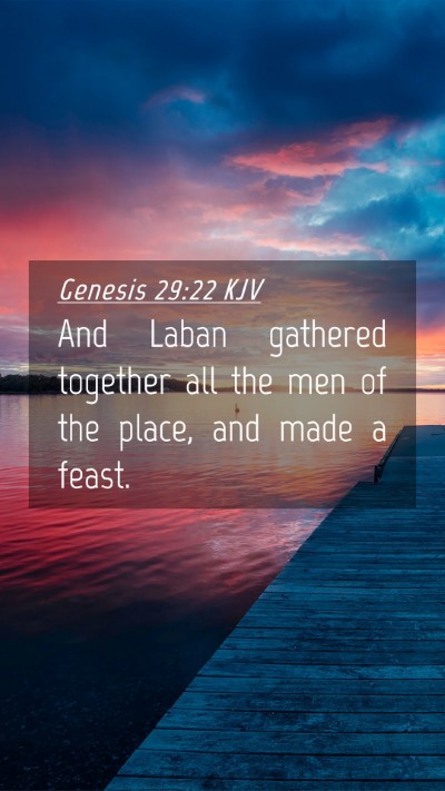 Picture 04 - Genesis 29:22 KJV Mobile Phone Wallpaper - And Laban gathered together all the men of the - Mobile Bible Verse Wallpaper