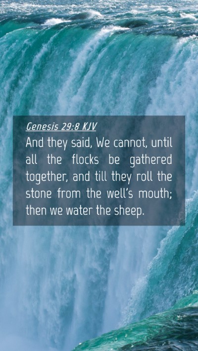 Picture 04 - Genesis 29:8 KJV Mobile Phone Wallpaper - And they said, We cannot, until all the flocks be - Mobile Bible Verse Wallpaper