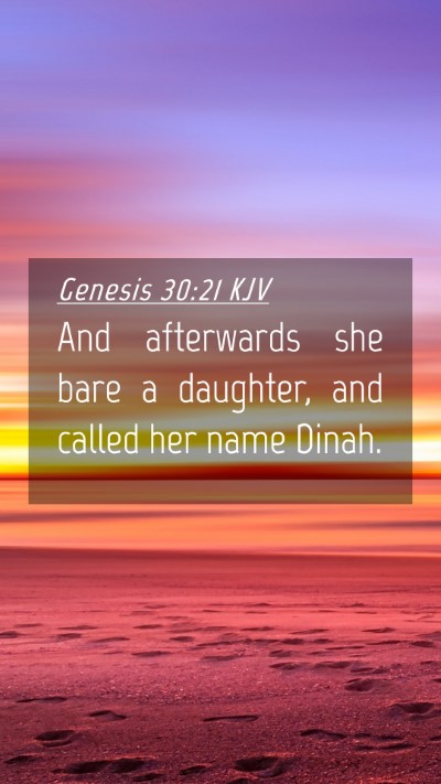 Picture 04 - Genesis 30:21 KJV Mobile Phone Wallpaper - And afterwards she bare a daughter, and called - Mobile Bible Verse Wallpaper